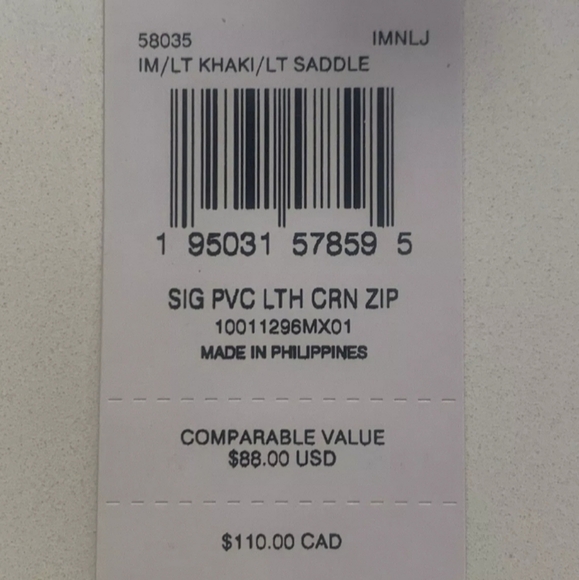 🌟NWT🌟 Coach F58035 Signature PVC Leather Corner Zip Wristlet - Picture 4 of 4